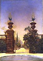 Gateway of the Botanical Gardens, Padua, 1903 (oil