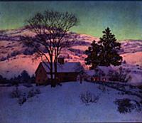 Afterglow, A New Day, 1947 (oil on panel) , artist