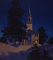 Church at Norwich, Vermont, 1950 (oil on panel) , 