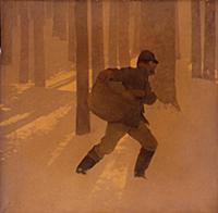 Winter, 1906 (oil on paper mounted on board) , art