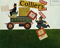 Funnigraph, Collier's Express, 1905 (oil & collage