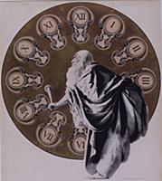 Father Time, 1904 (pen & ink on paper with gold le