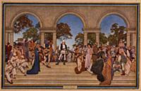 Florentine Fete (colour litho) , artist: Parrish, 