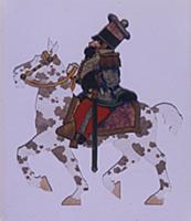 Spotted Horse and Soldier cutout, c.1910 (collage 