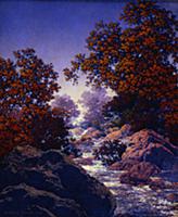 Rocky Stream Landscape, 1949 (oil on panel) , arti