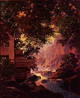 Glen Mill, 1950 (oil on panel) , artist: Parrish, 