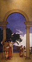 Florentine Fete, An Arch Encounter, 1912 (oil) , a