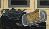 A Teapot and a Plate of Cheese, 1942 (oil on canva