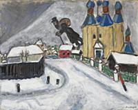 Over Vitebsk, c.1914 (oil, gouache, graphite & ink