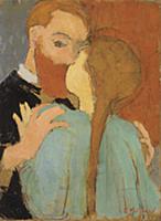 Self-Portrait with Sister, c.1892 (oil on paper on