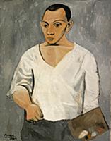 Self Portrait with Palette, 1906 (oil on canvas) ,