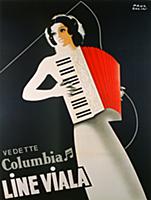 Poster advertising 'Columbia records' depicting Li