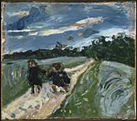 Return from School After the Storm, c.1939 (oil on