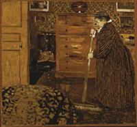 Woman Sweeping, c.1899-1900 (oil on cardboard) , a