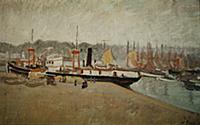 Port of Concarneau, c.1930s (oil on canvas) , arti