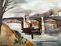 The Bridge at Meulan, 1910 (oil on canvas) , artis