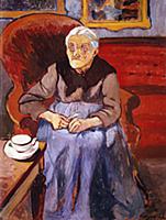 Portrait of the artist's Mother, 1912 (oil on canv