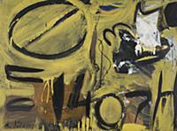 Open Road, 1950 (oil & enamel on cardboard & mason