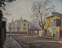 College Road, Hampstead (oil on canvas) , artist: 