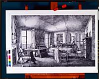 Interior, Rue Payanne, 1986 (etching) , artist: De