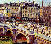 Le Quai Conti, Paris, 1896 (oil on canvas) , artis