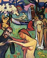 Study for the Garden of Love, 1909 (oil on paper) 