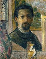 Self-Portrait, c.1916 (oil on board) , artist: Loi