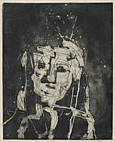 Portrait, c.1953-55 (etching) , artist: Nevelson, 