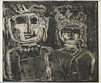 Royalty, c.1953-55 (etching) , artist: Nevelson, L