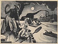 Huck Finn, 1936 (litho) , artist: Benton, Thomas H