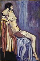 Nude, c.1906 (oil on canvas) , artist: Goncharova,