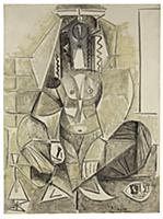 Femme d'Alger, Version L, 1955 (oil on canvas) , a