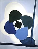 Blue Form (oil on canvas) , artist: Frost, Terry (