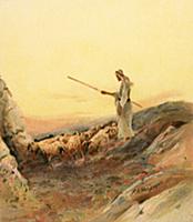 A shepherd counting his sheep , artist: Harper, He