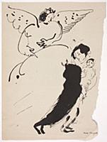 Angel (ink on paper) , artist: Chagall, Marc (1887