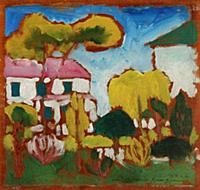 HGH3359395 Landscape, 1912 (oil on panel) by Scham