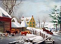 HGH3359371 Winter Morning, 1868 (oil on canvas) by