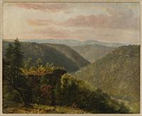 HGH3359358 Rolling Hills, 1846 (oil on artist's bo