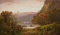 HGH3359362 On Valley River, Virginia, 1864 (oil on