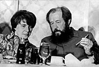 Alexander Solzhenitsyn (1918-2008) and his second 