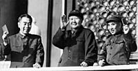 3900863 Chairman Mao Zedong with Zhou Enlai (left)