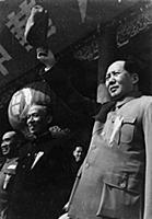 3900936 Mao Zedong with Liu Shao Chi (left) on the