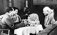 3900586 Mao Zedong and Nikita Khrushchev having te