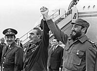 1148727 Fidel Castro And Leonid Brezhnev In Havana