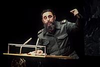 1216514 Fidel Castro during a speech at the UNO, 1