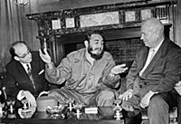 1148422 Fidel Castro With Nikita Khrushchev During