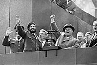 3905706 Nikita Khrushchev and Fidel Castro During 