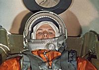 3905500 Cosmonaut Yuri Gagarin Inside the Vostok 1