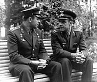 3906100 Yuri Gagarin and Vladimir Komarov in the C