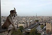 696455 View over Paris from Notre Dame Cathedral; 